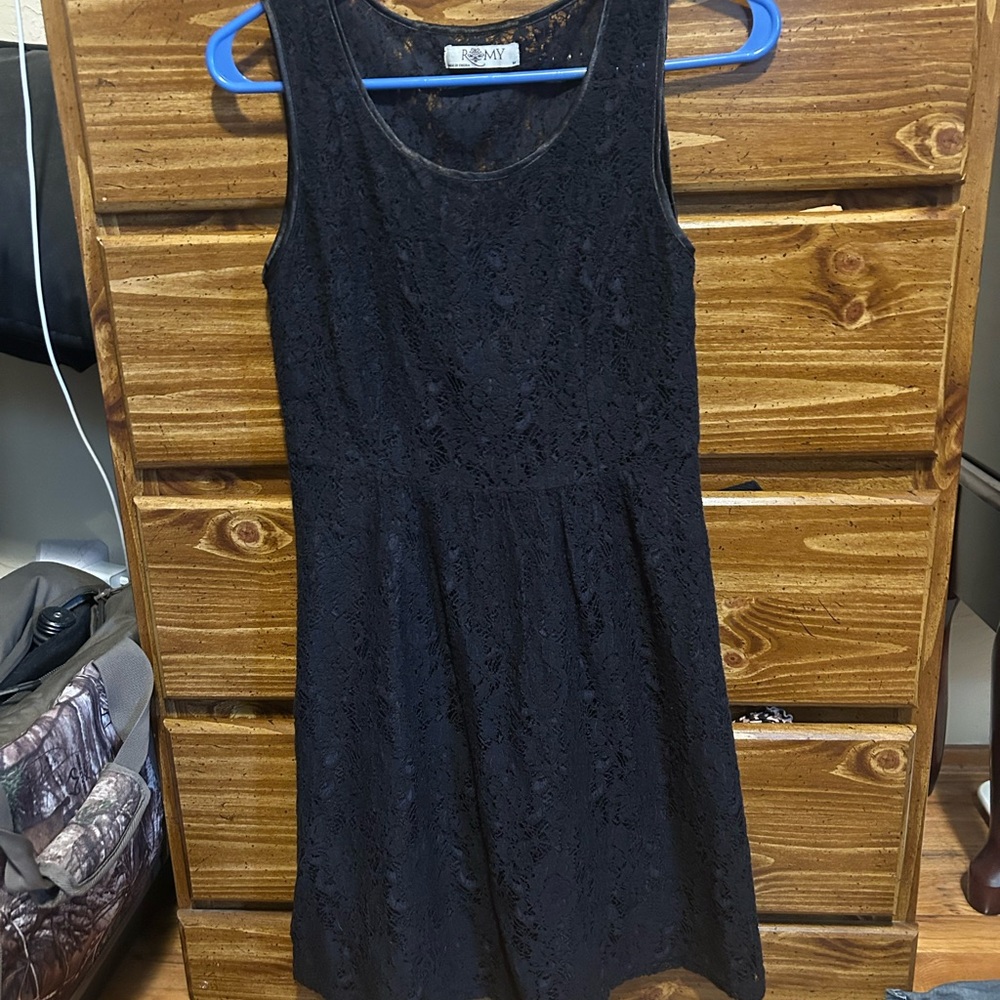 Romy Black Lace Mini Dress